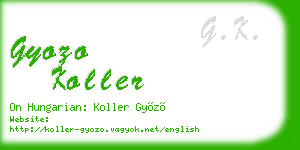 gyozo koller business card